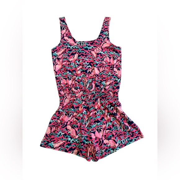 NWT Lilly Pulitzer Talia Romper in Pop Up Lobster Toll Navy Size Small - Picture 4 of 6